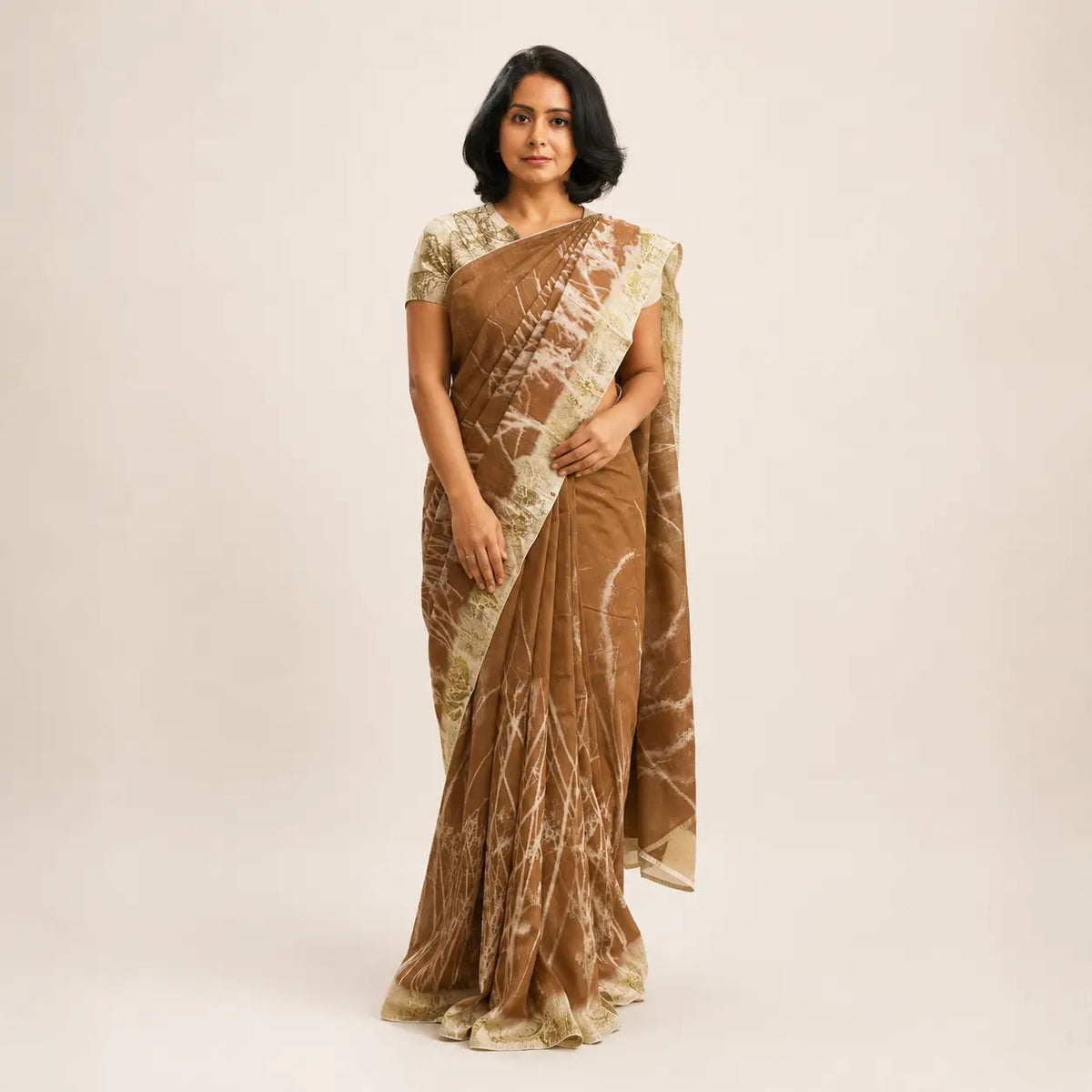Cutch Bloom Matka Silk Saree