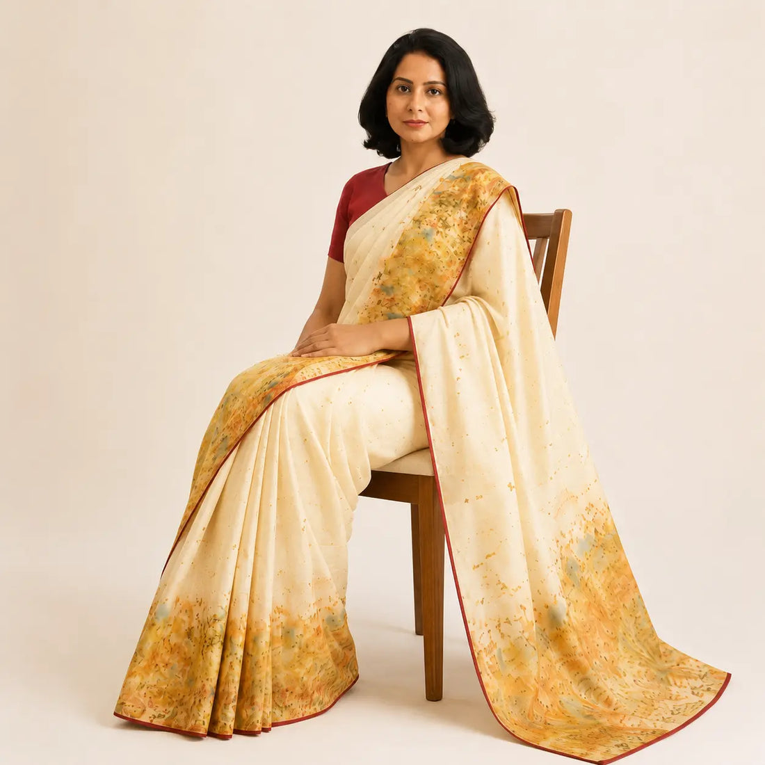 Petal Impressions Matka Silk Saree