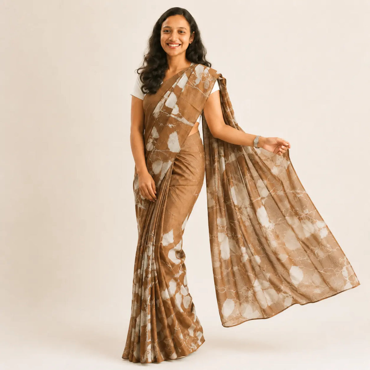 Rustic Bloom Matka Silk Saree