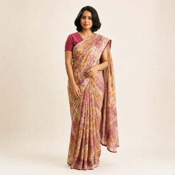 Floral Whisper Matka Silk Saree