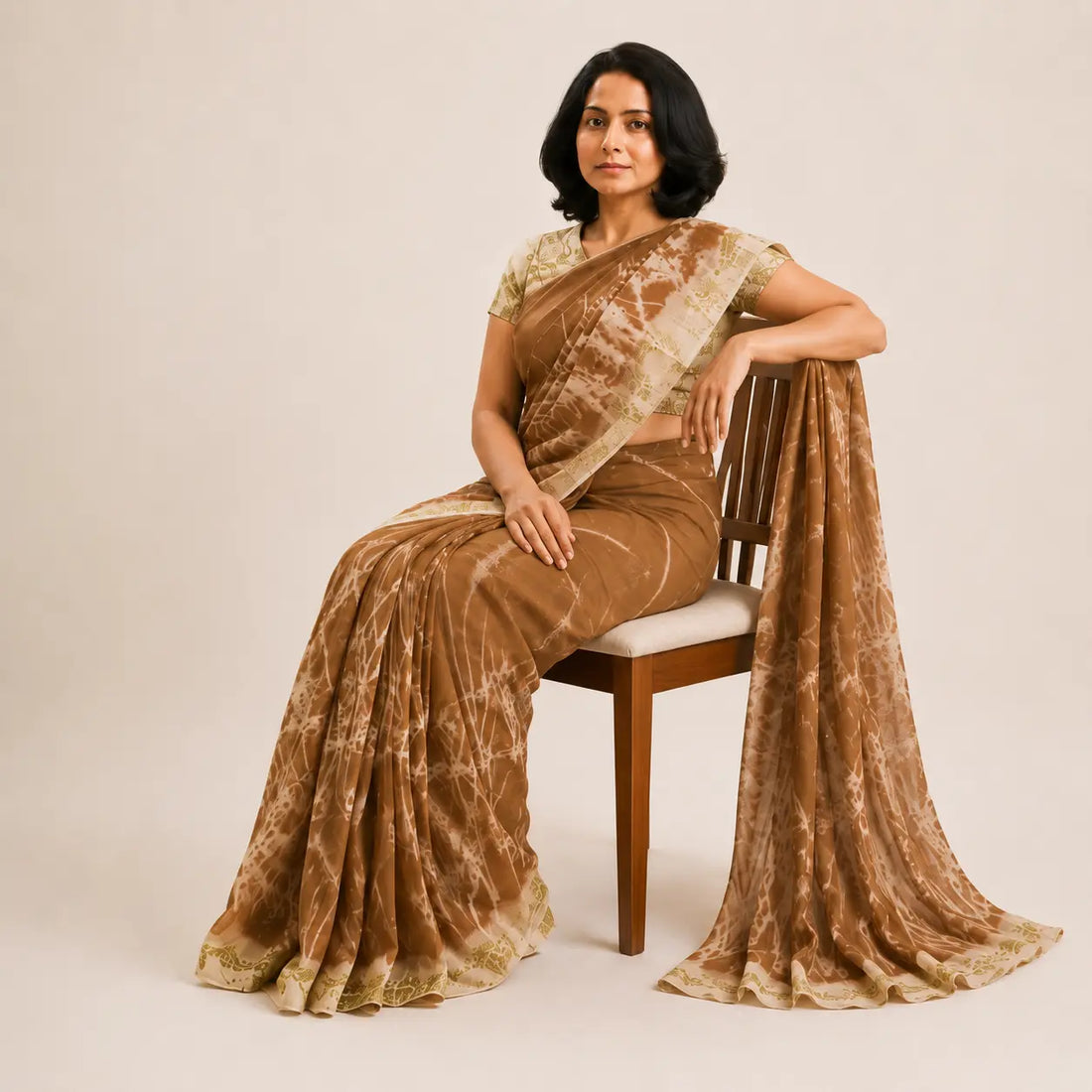 Cutch Bloom Matka Silk Saree