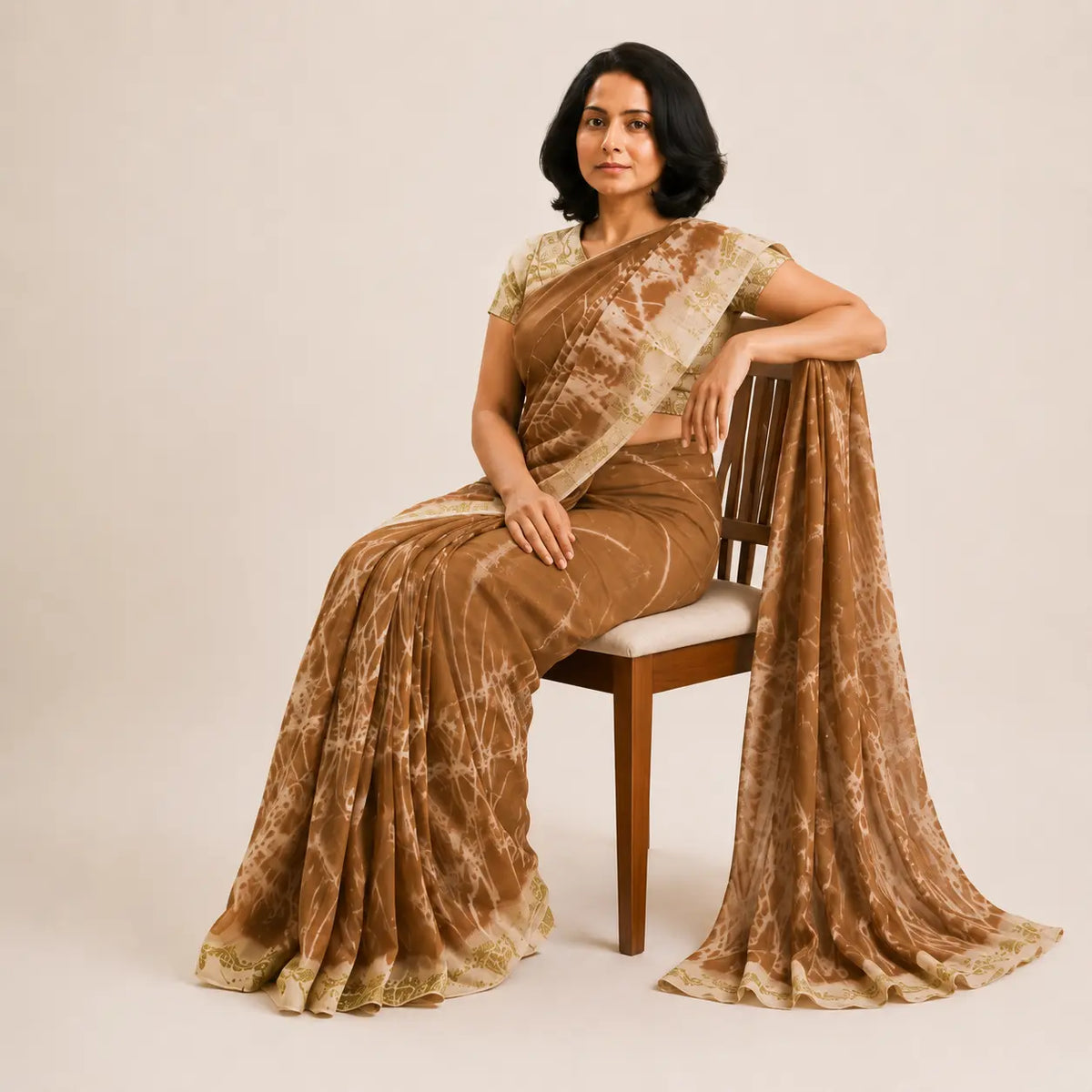Cutch Bloom Matka Silk Saree
