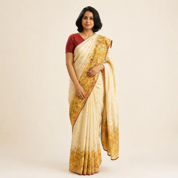 Petal Impressions Matka Silk Saree