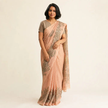 Manjishta Leaf Matka Silk Saree