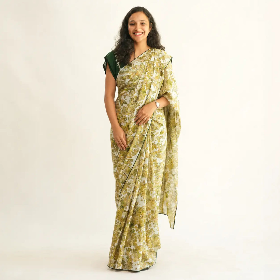 Amber Peel Matka Silk Saree