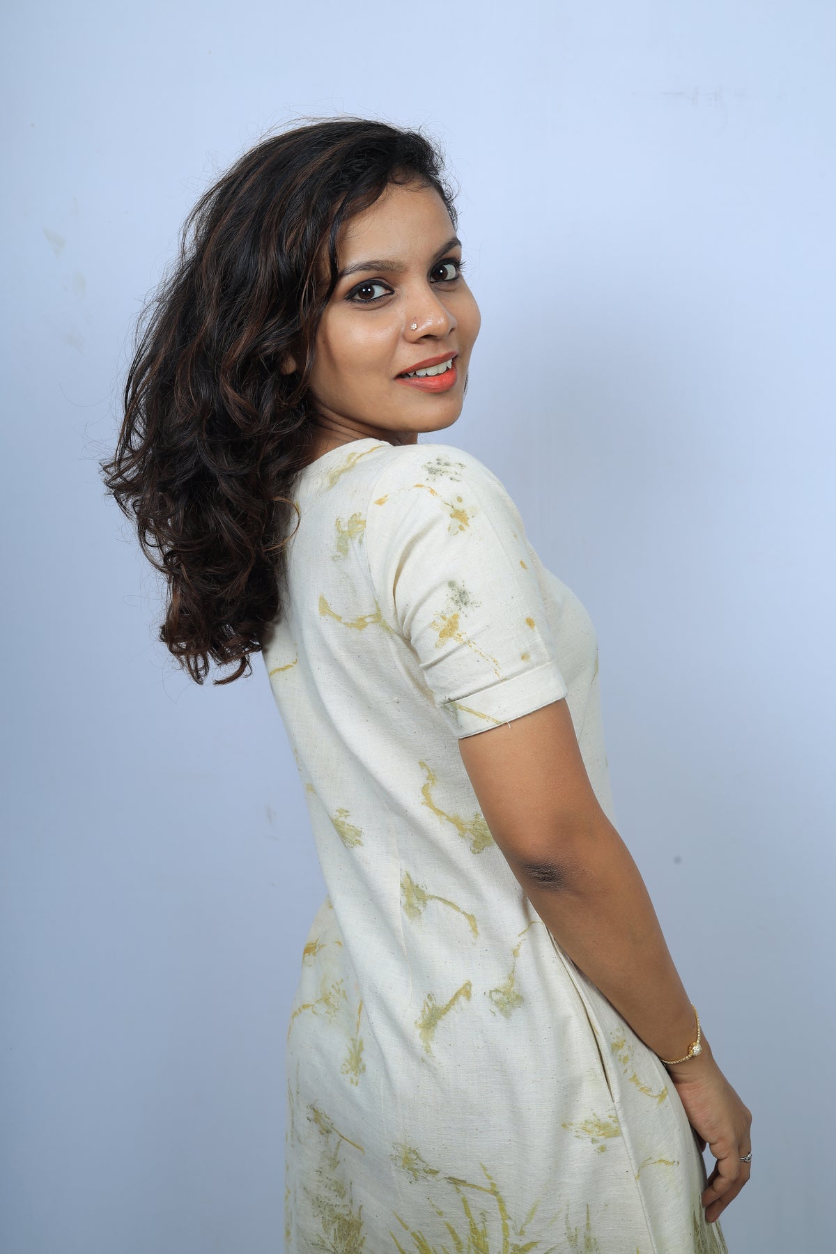 A-Line Dress - Silver Oak & Rangoon Flower Edition