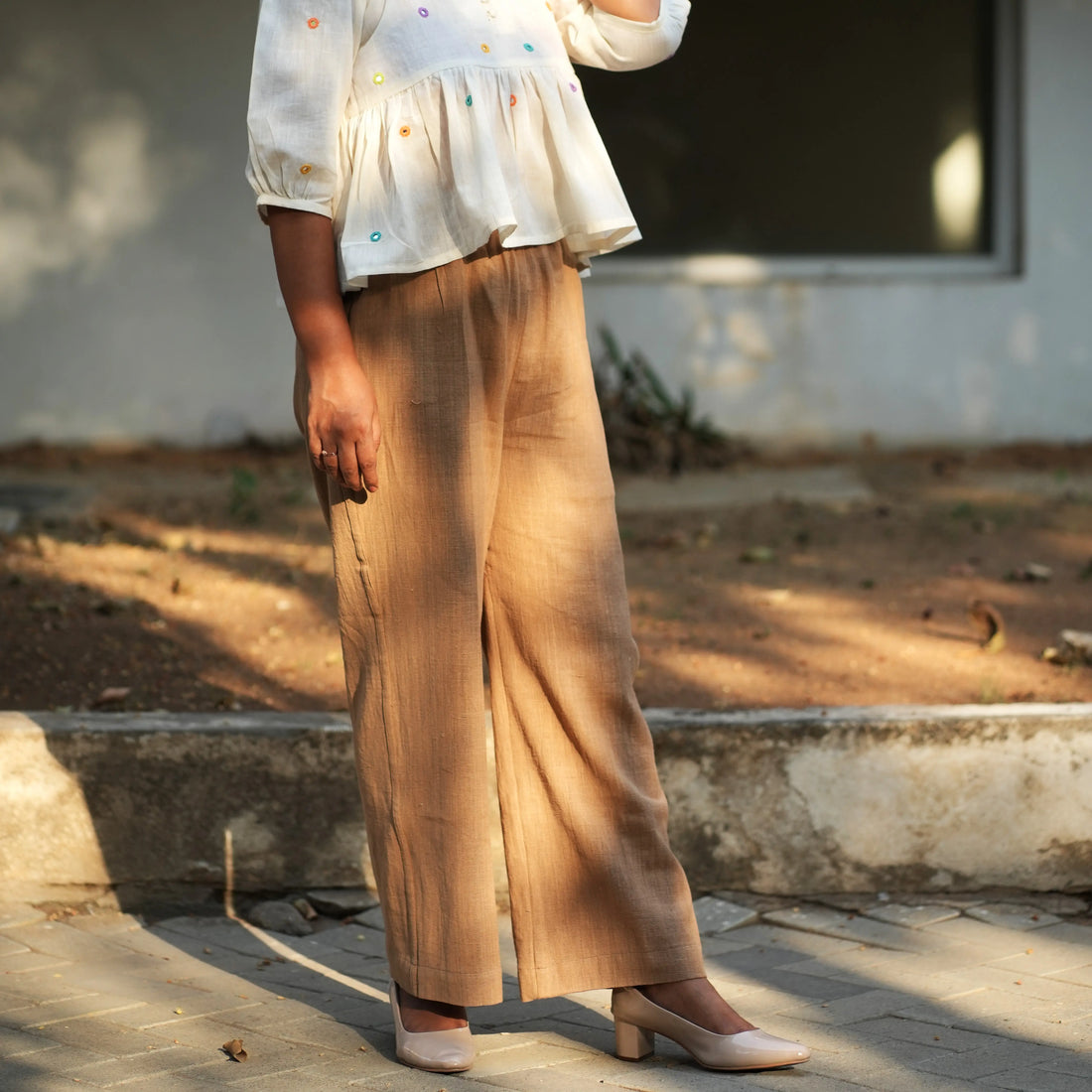 BROWN COTTON PANT