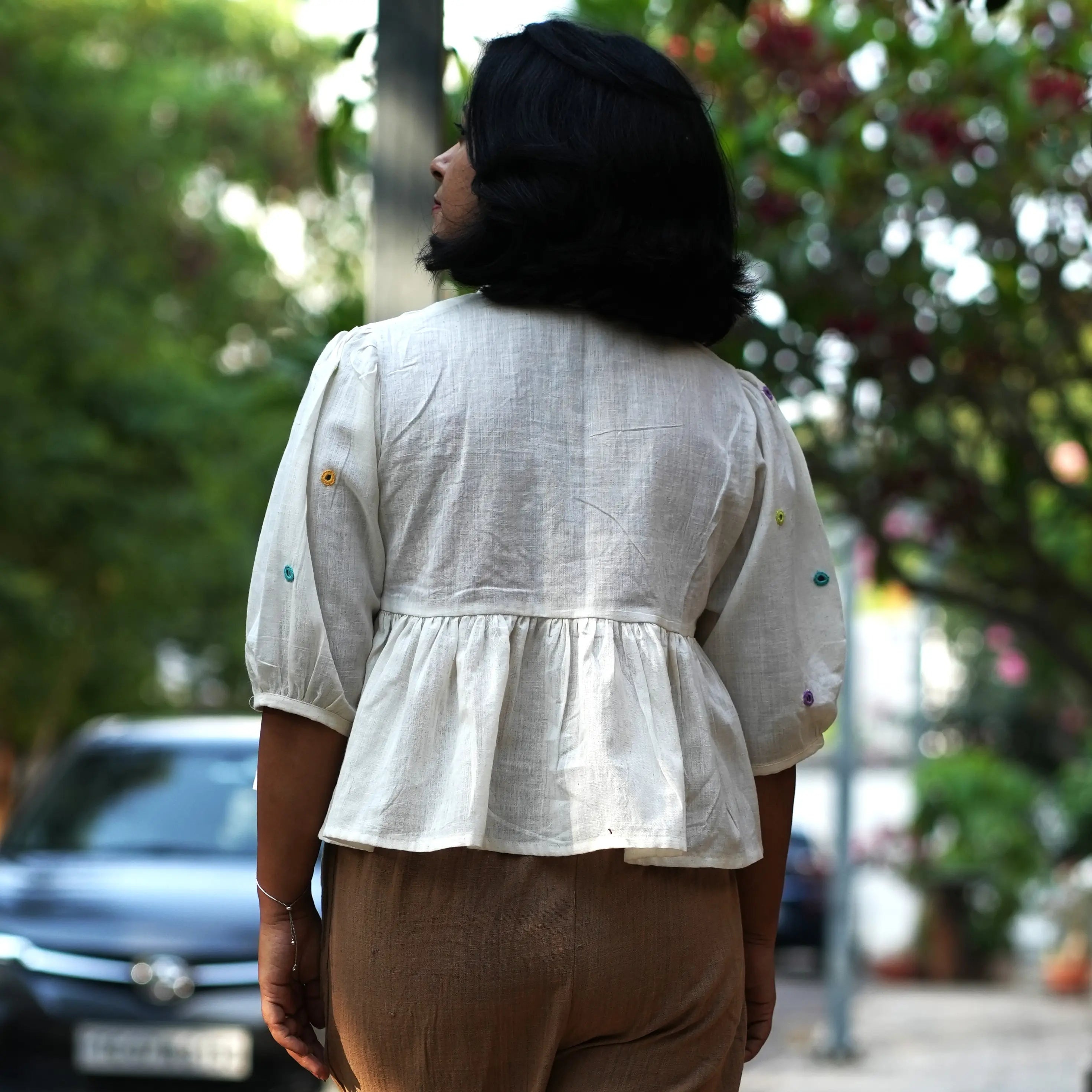 LAMBADI SHISHA PEPLUM TOP