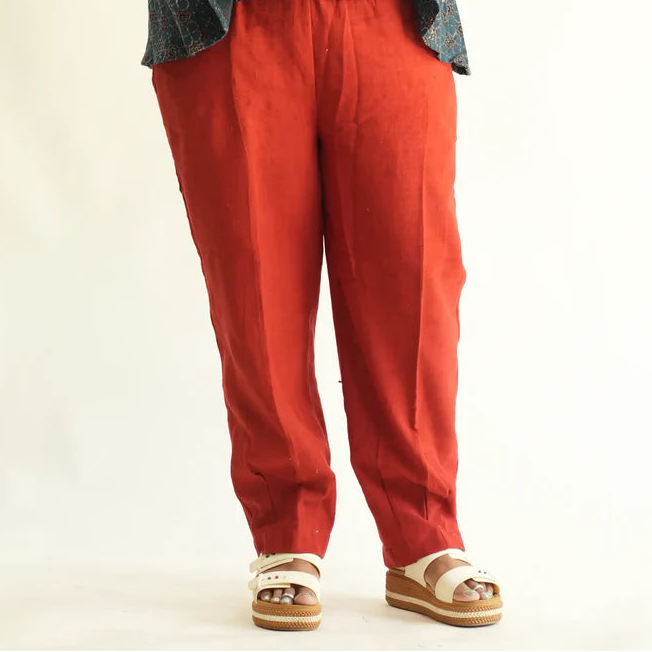 RED INDIGENOUS COTTON PANT