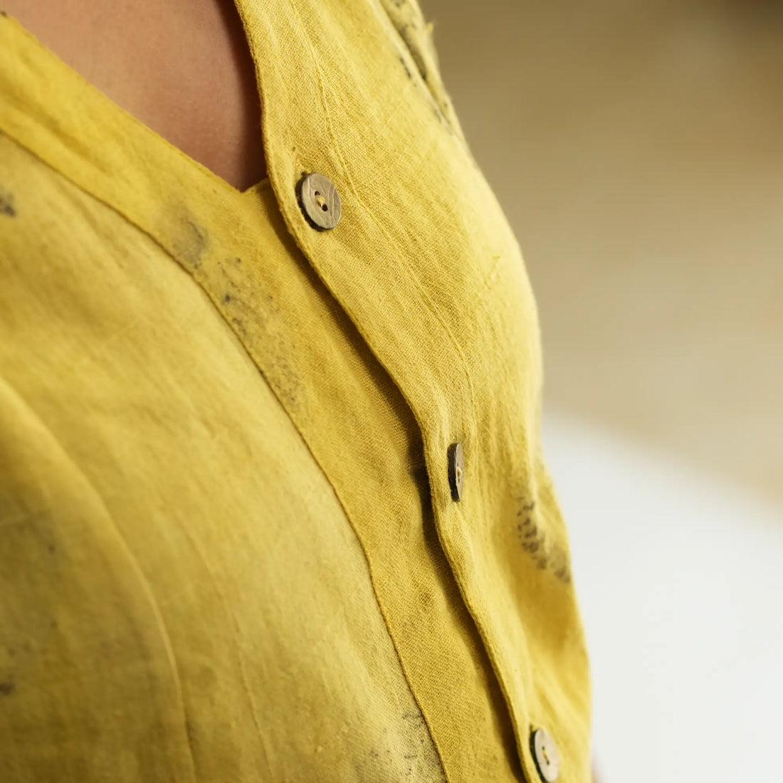 RAIN FED COTTON ECO-PRINTED TOP