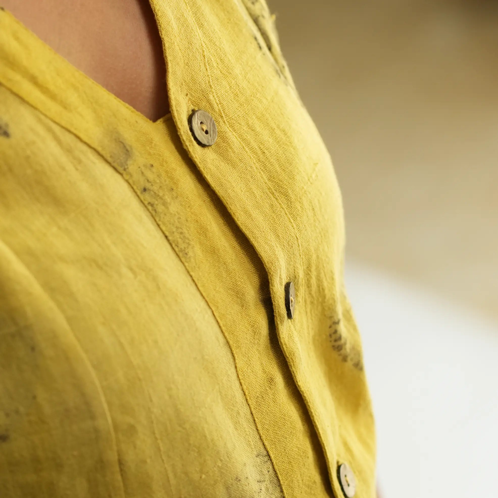 RAIN FED COTTON ECO-PRINTED TOP