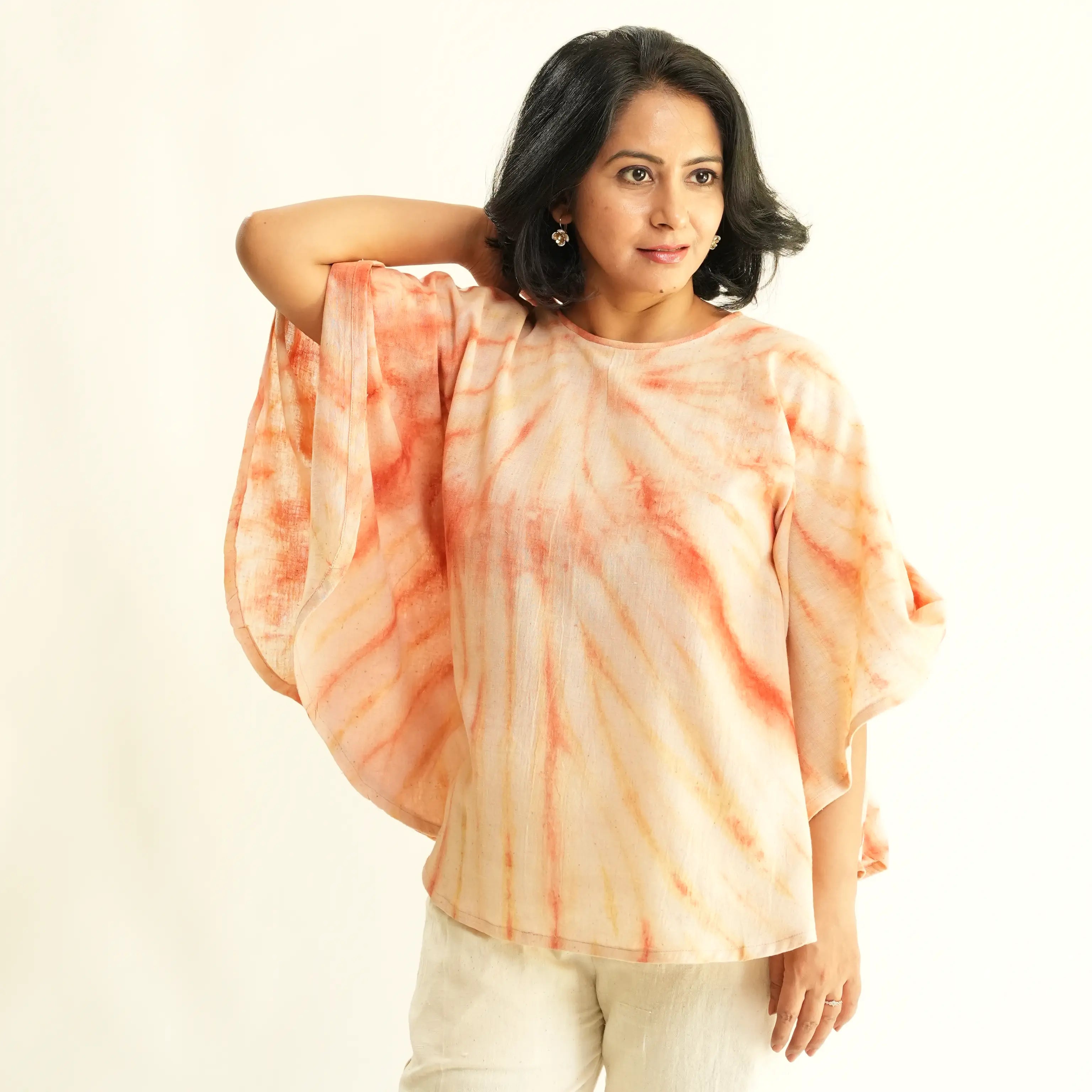 SHIBORI NATURAL DYED CIRCLE TOP