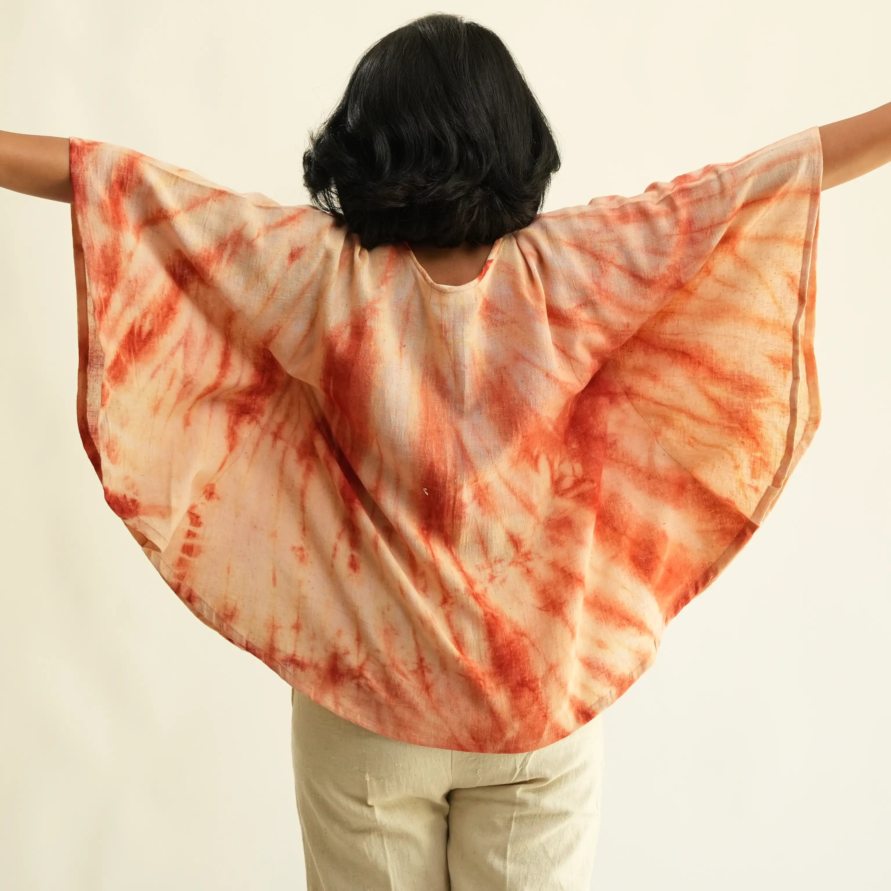 SHIBORI NATURAL DYED CIRCLE TOP