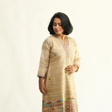 GEETHA SILK KURTA WITH LAMBADI WORK