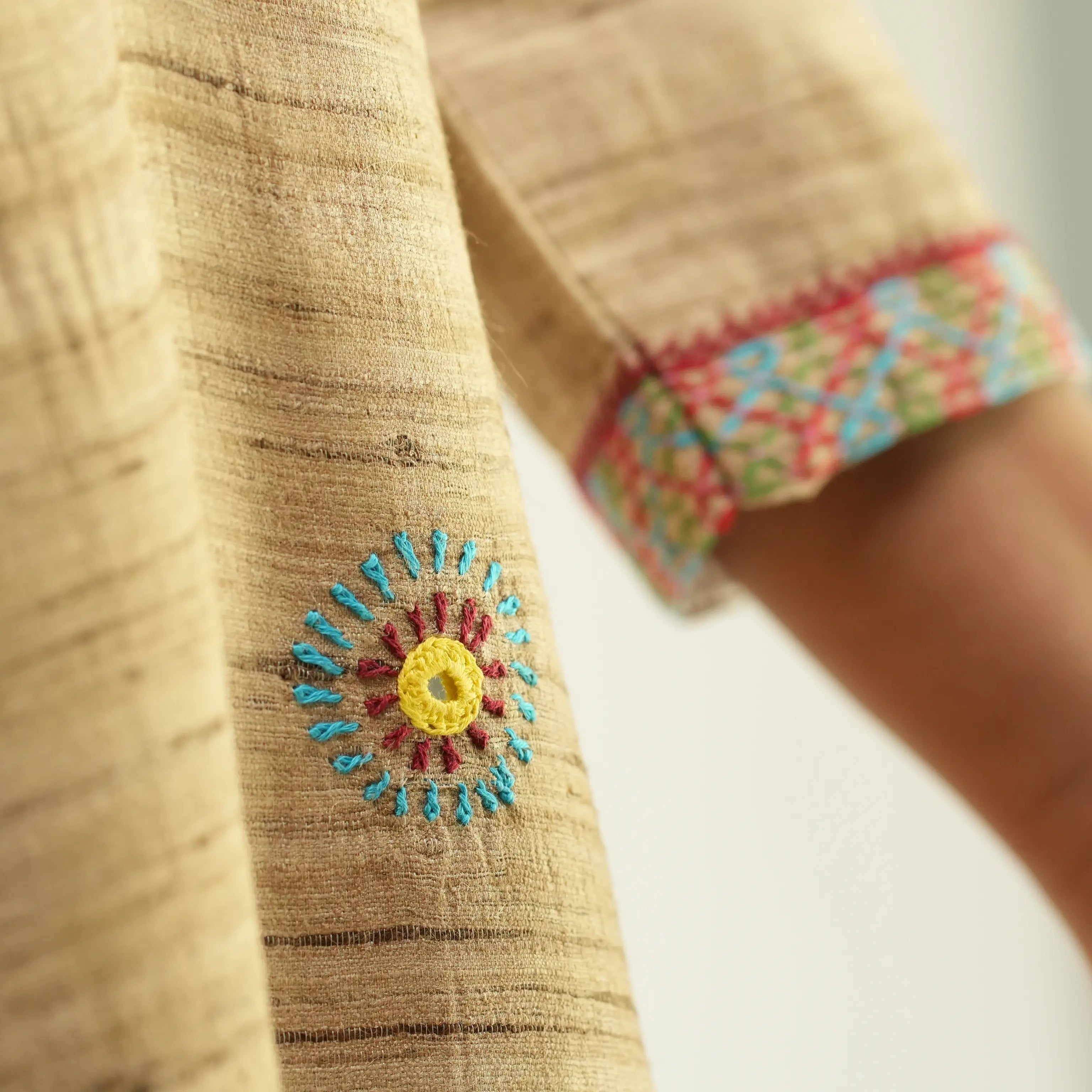 GEETHA SILK KURTA WITH LAMBADI WORK