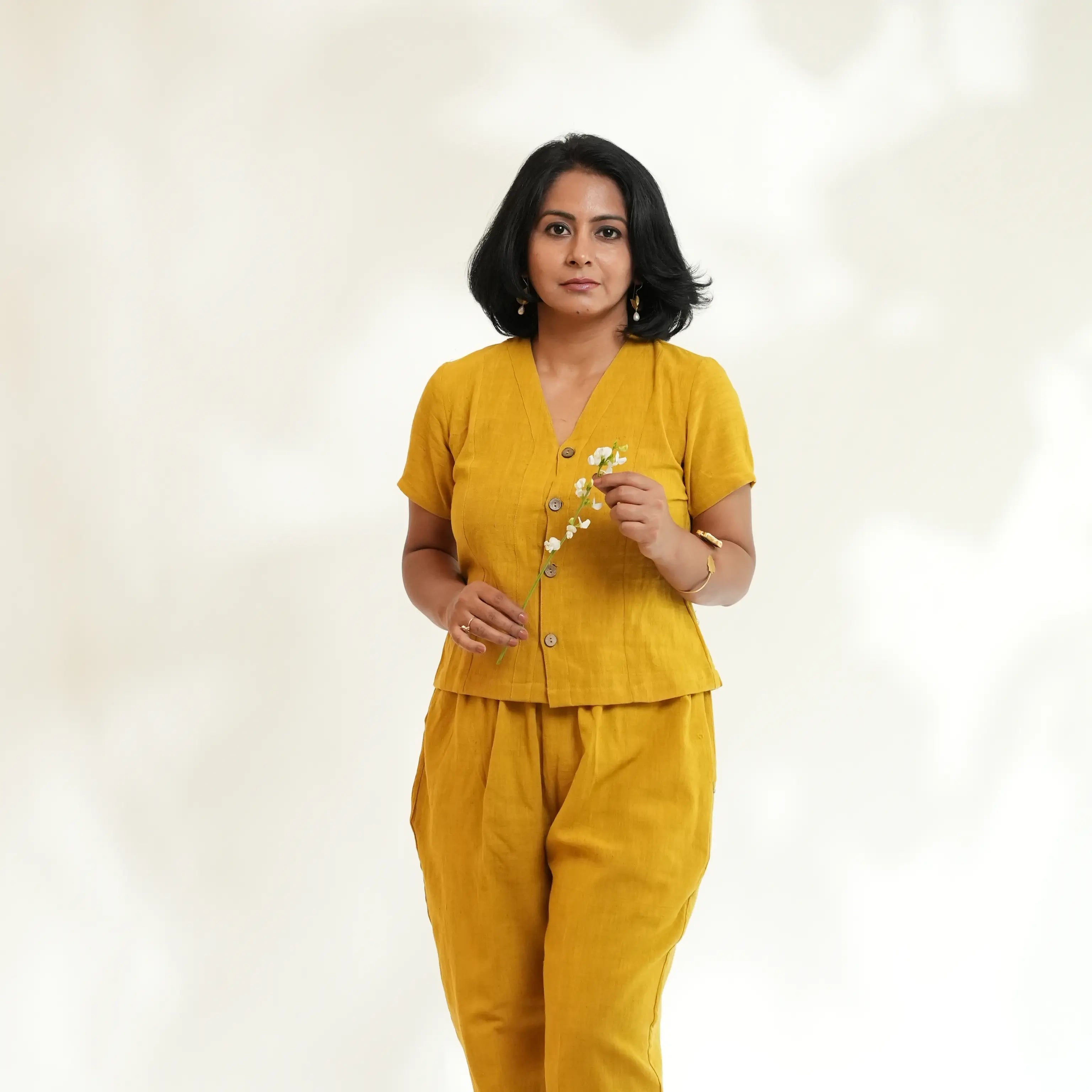 RAIN FED COTTON YELLOW TOP