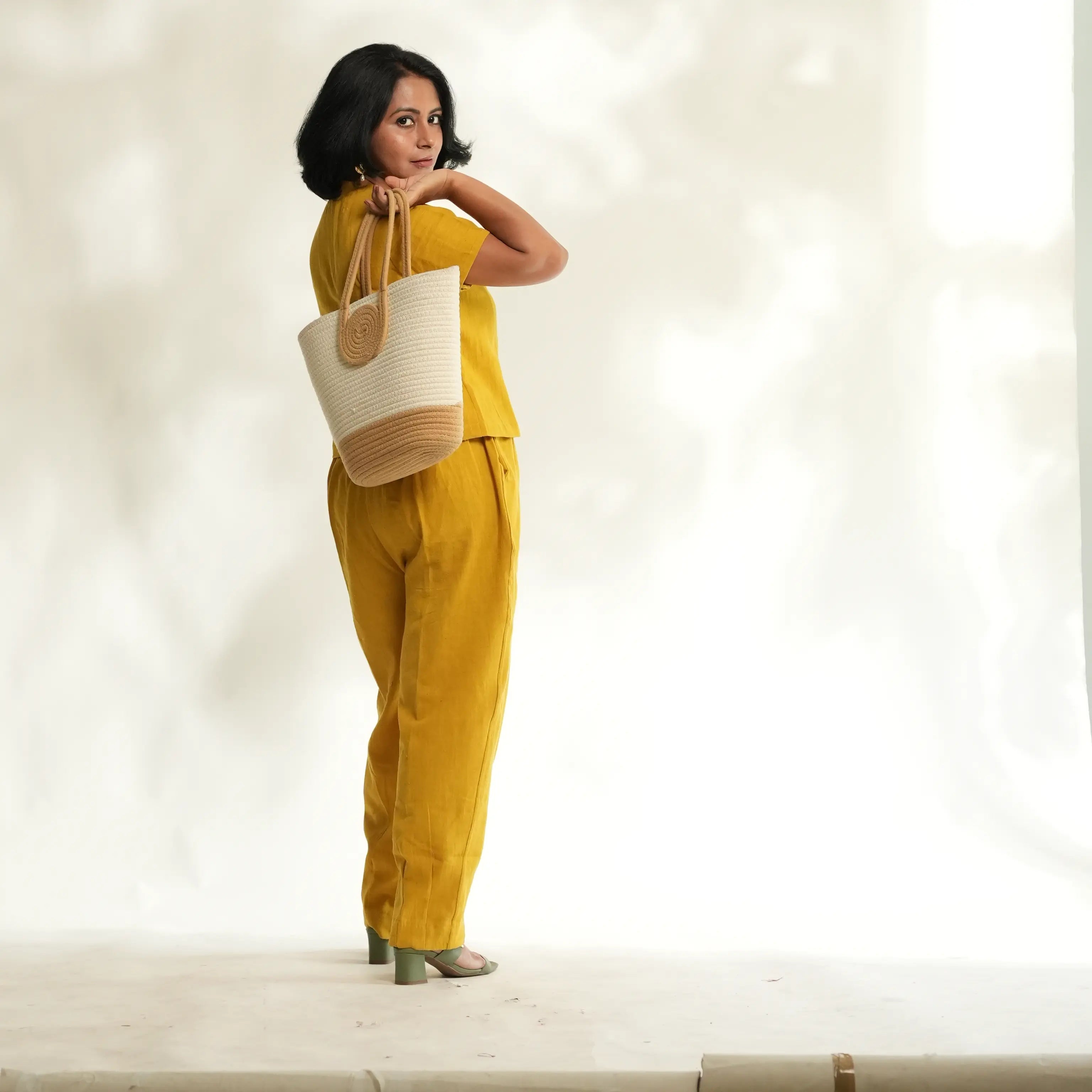 YELLOW INDIGENOUS COTTON PANT
