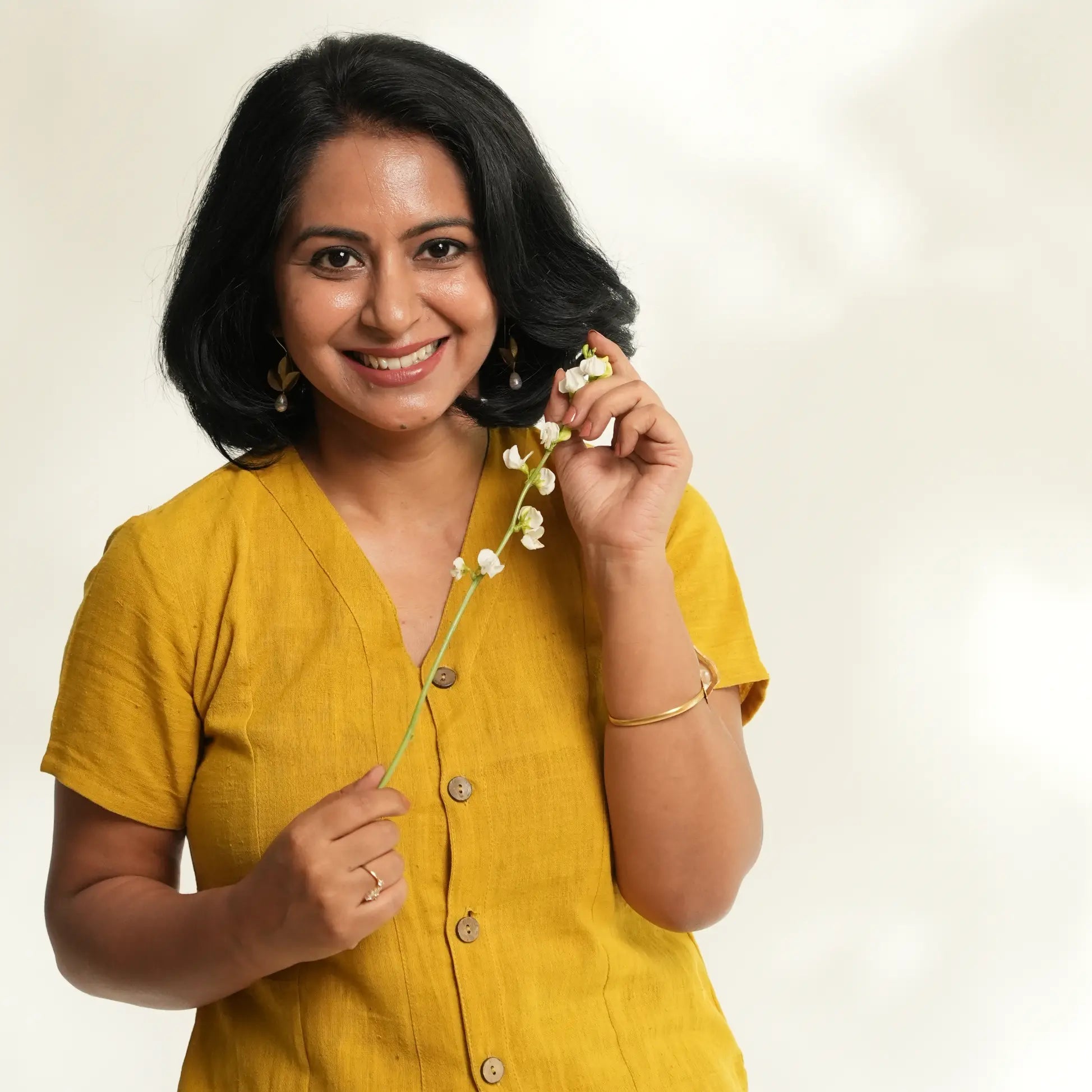 RAIN FED COTTON YELLOW TOP