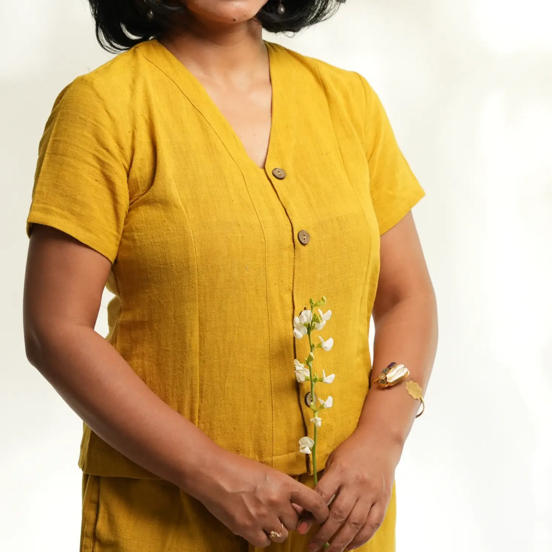RAIN FED COTTON YELLOW TOP