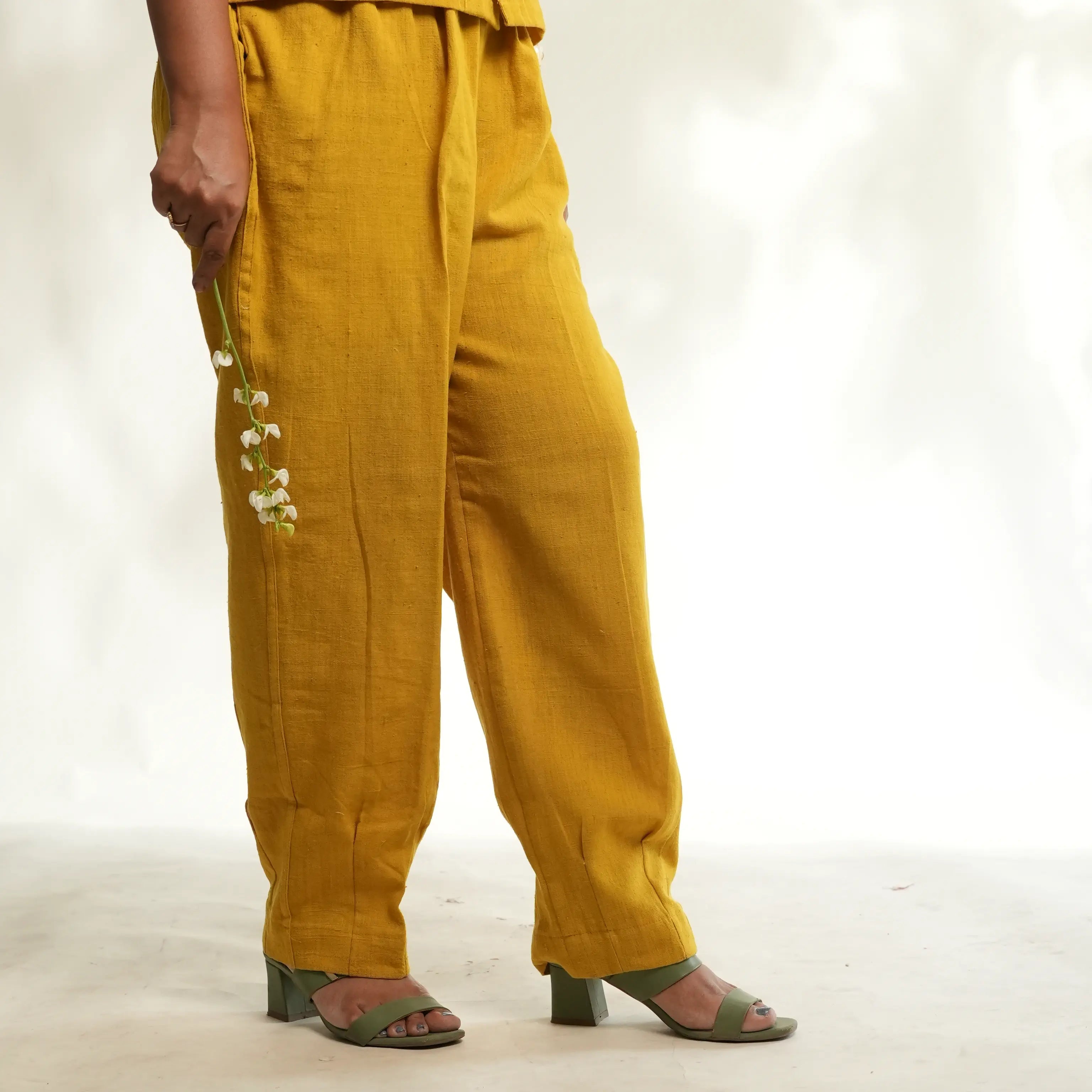 YELLOW INDIGENOUS COTTON PANT