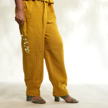 YELLOW INDIGENOUS COTTON PANT