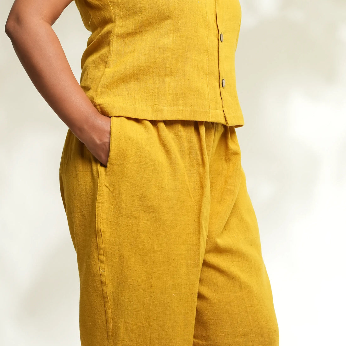 YELLOW INDIGENOUS COTTON PANT